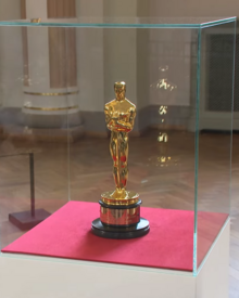 Academy Award statuette at the Latvian National Museum of Art